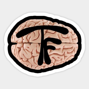 Thinky Flesh Brain Logo Sticker